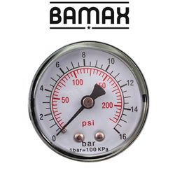 GAV Pressure Gauge 1/4'rear 50mm D5014r16